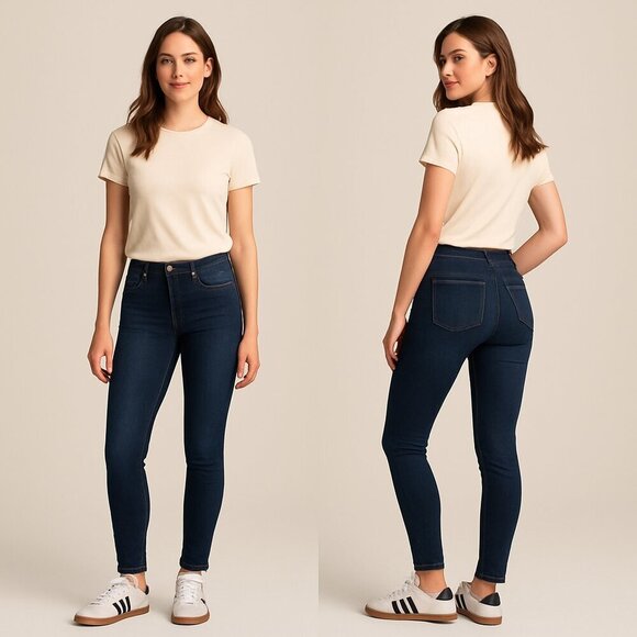 PAIGE✨ Women’s Kylie Mid-Rise Cropped Skinny Jeans 👟🌸☀️ Size 29 - Picture 4 of 15